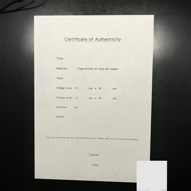 限定15点 篠原邦博 受注生産額縁付オリジナルプリント Orchid